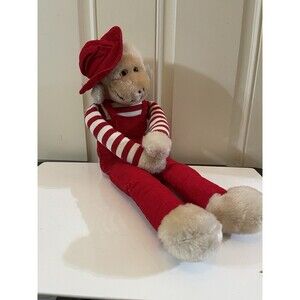 Monkey Atlanta Novelty Gerber hug knees 23" tall vintage red white stripes